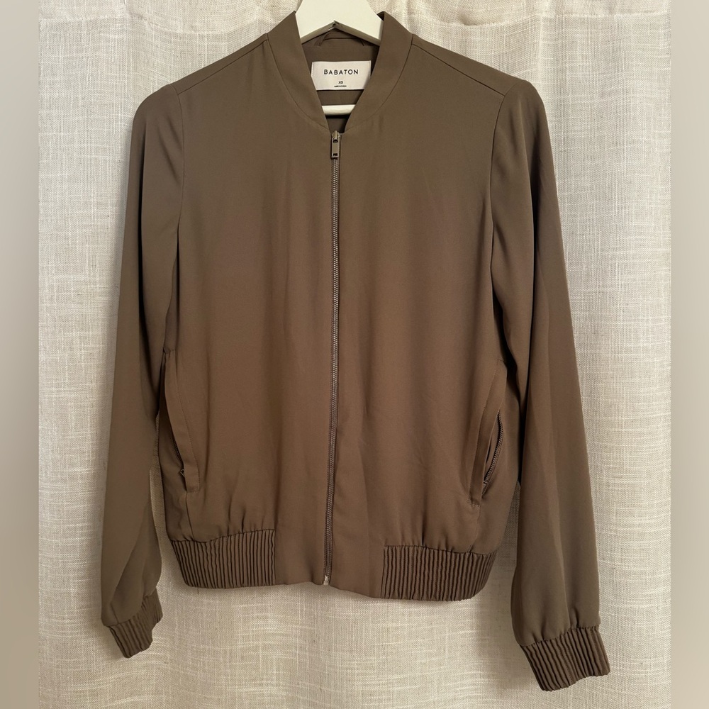 Babaton Brown Bomber Jacket